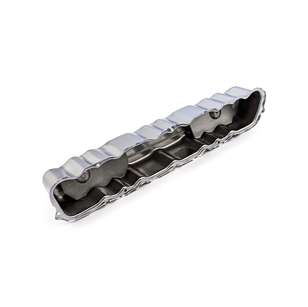 Ford 144 170 200 250 L6 1960-80 Chrome Steel Valve Cover w/2x Baffled Holes