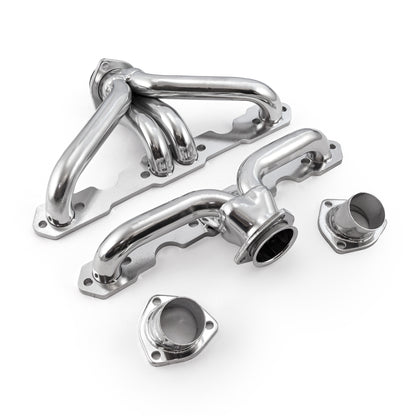 Chevy SBC 350 1955-57 Tri-5 Shorty Ceramic Headers Straight Plug Heads