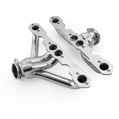 Chevy SBC 350 1955-57 Tri-5 Shorty Ceramic Headers Straight Plug Heads