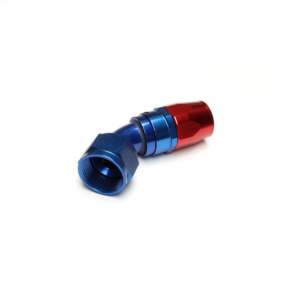 45 Degree Aluminum Swivel Braided Hose End Fitting -4 AN