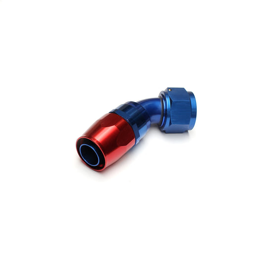 45 Degree Aluminum Swivel Braided Hose End Fitting -8 AN