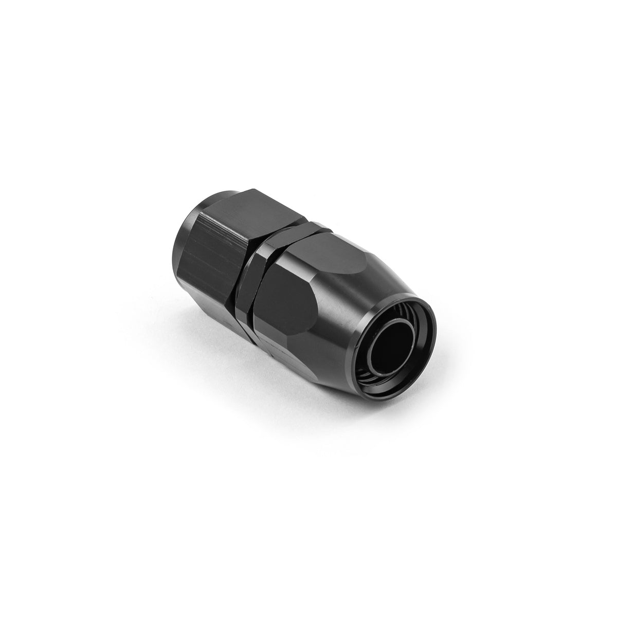 Swivel Hose End Fitting Straight -10 AN Black Anodized Aluminum