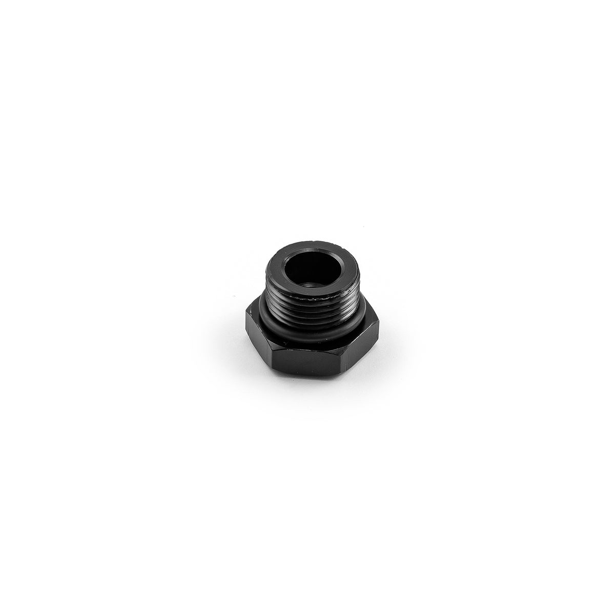 Hex Head ORB Port Plug Fitting -10 AN O-Ring Black Anodized Aluminum