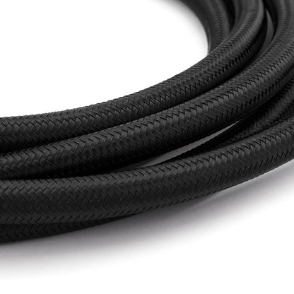 -6 AN 5/16" Black Nylon Fuel Oil Braided Hose Line - 4m / 13ft
