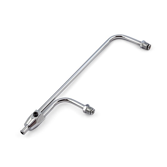 Holley Double Pumper Carburetor Chrome Fuel Line (3/8" Inlet 9 5/16" Centres)
