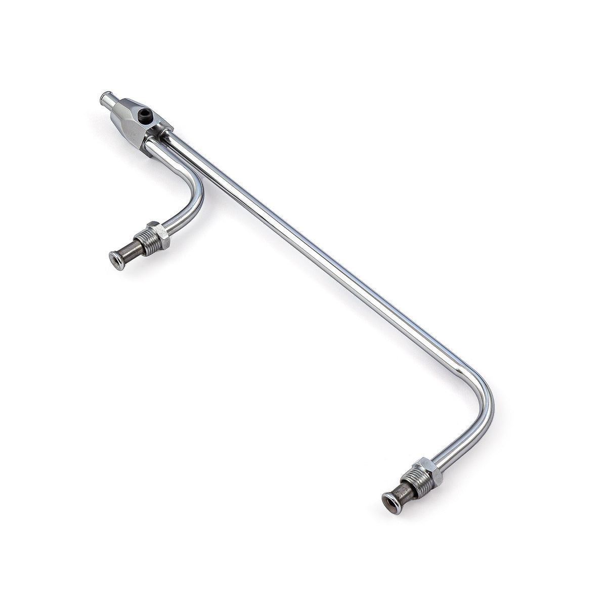 Holley Double Pumper Carburetor Chrome Fuel Line (3/8" Inlet 9 5/16" Centres)