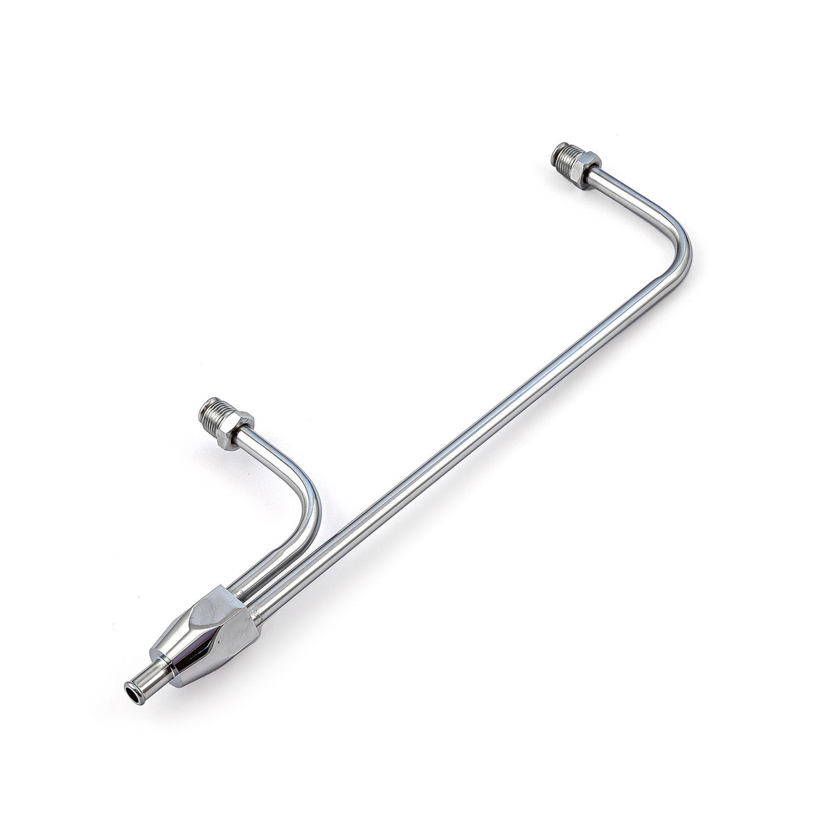 Holley Double Pumper Carburetor Chrome Fuel Line (3/8" Inlet 9 5/16" Centres)