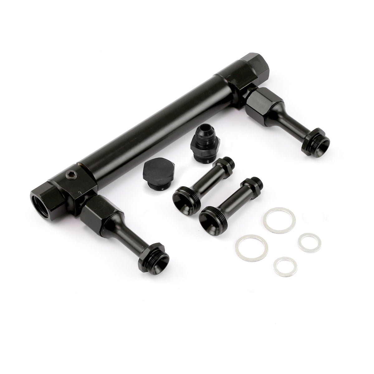 Adjustable Aluminum 4150 Carburetor Fuel Inlet Log Black (Suits:Holley BG S79)