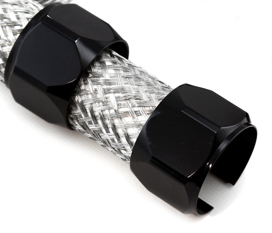 Universal Stainless Steel Braide Hose and End Sleeve Kit - Black
