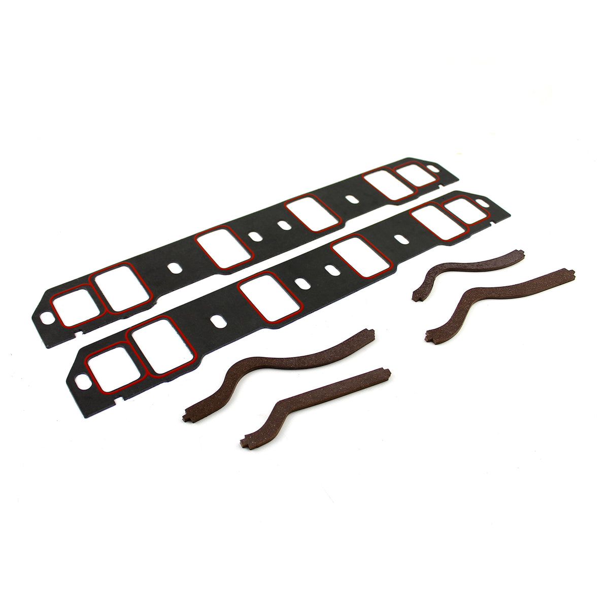 Ford SB 289 302 351 Windsor Intake Manifold Gasket Set (1262R) 2.25" x 1.40" x 0.090"