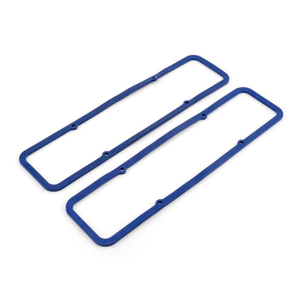 Chevy SBC 350 1955-85 Rubber w/Steel Core Valve Cover Gasket Set - Blue