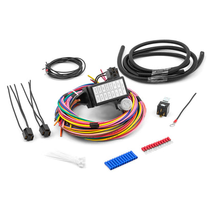 Universal 14 Circuit Wiring Harness Kit Street Rod Hot Rod Race Car