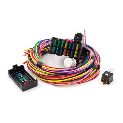 Universal 14 Circuit Wiring Harness Kit Street Rod Hot Rod Race Car