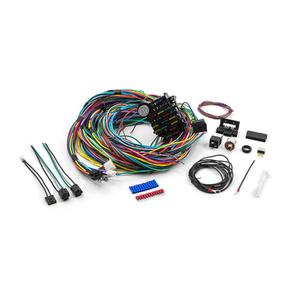 Universal 21 Circuit Wiring Harness Kit Street Rod Hot Rod Race Car