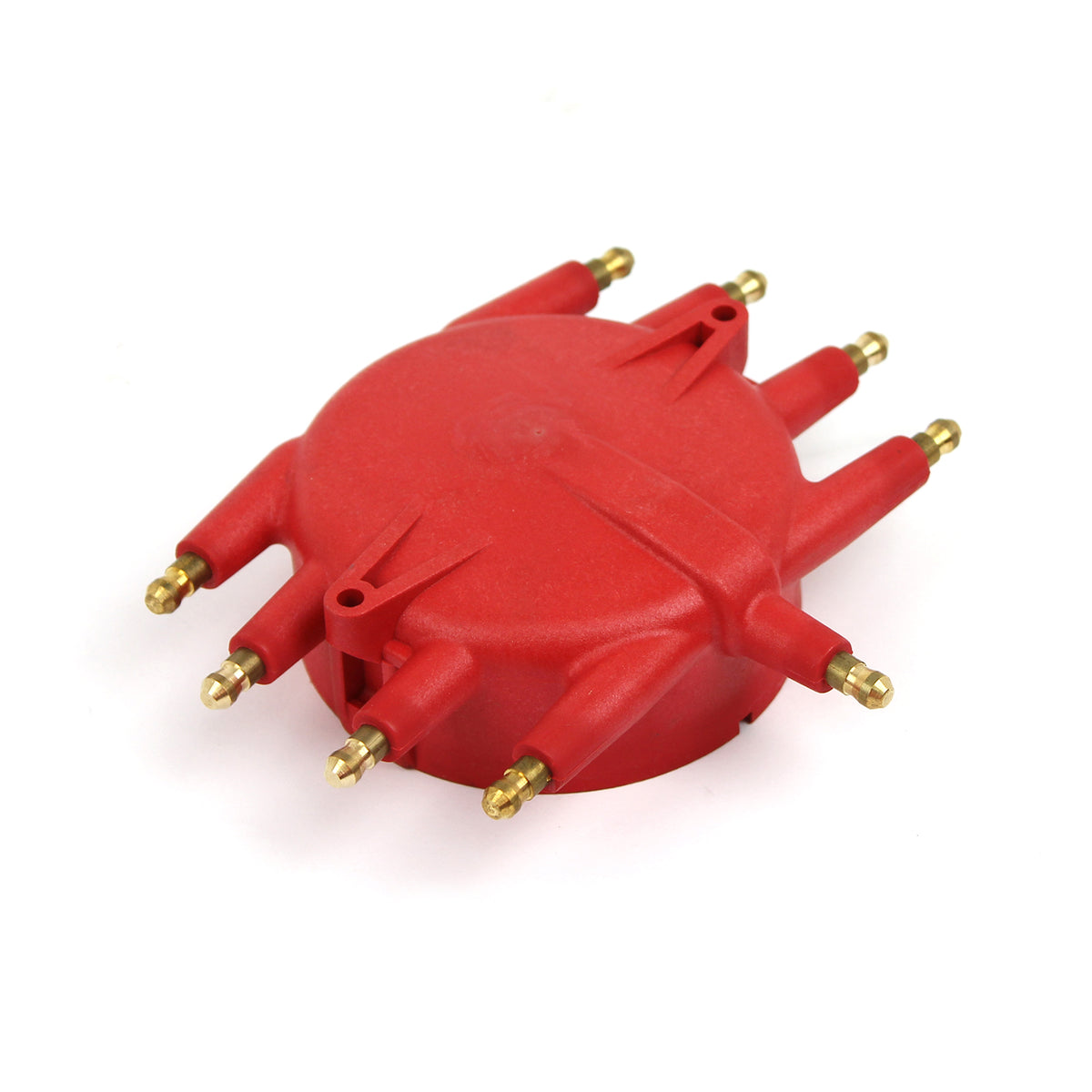 Male/HEI Screw-Down Flathead Crab Distributor Cap - Red