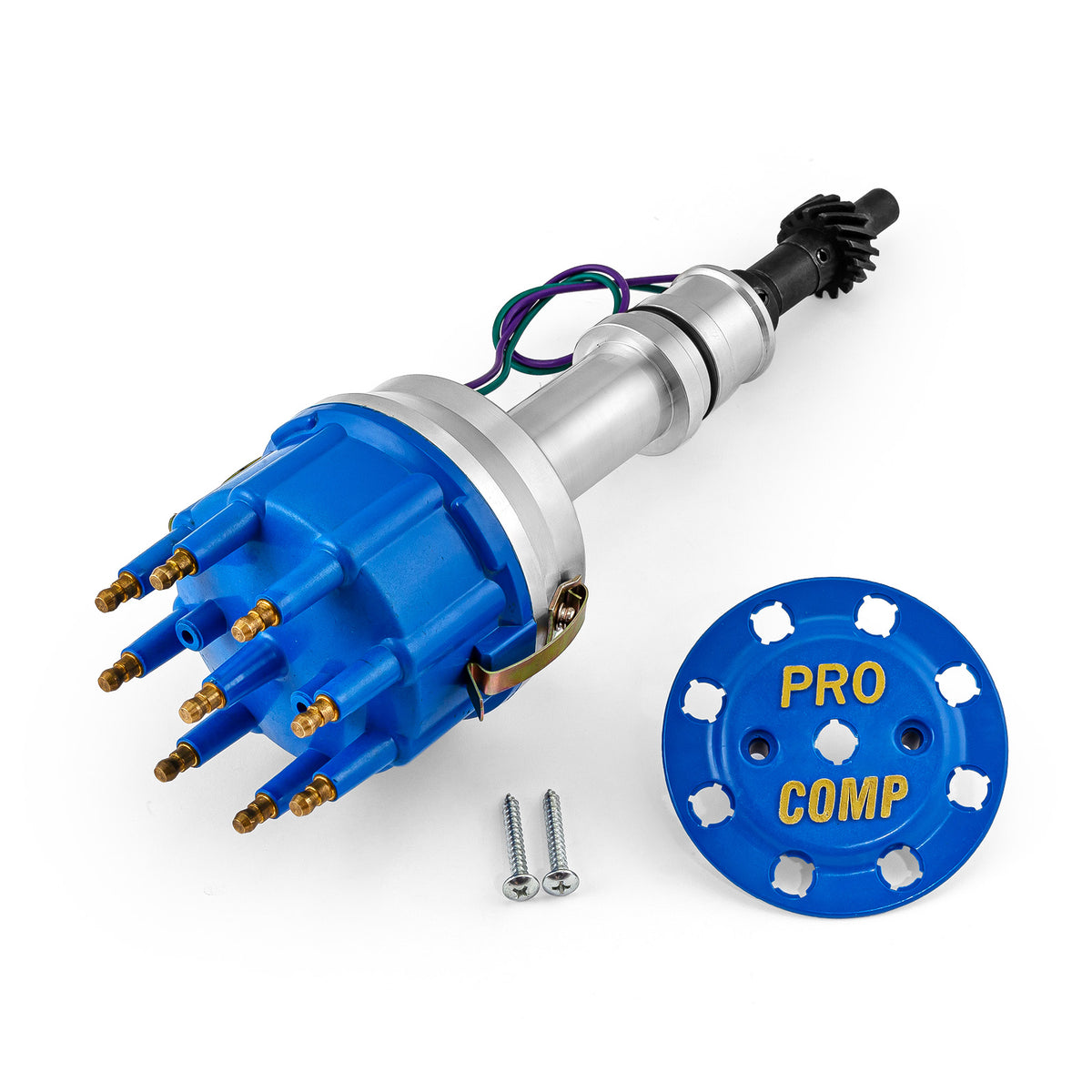 Ford 351W Windsor 8400 Series Pro Billet Distributor [Blue]