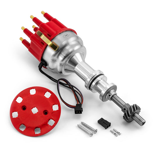 Ford 351C Cleveland Early 460 8000 Series Pro Billet Distributor [Red]