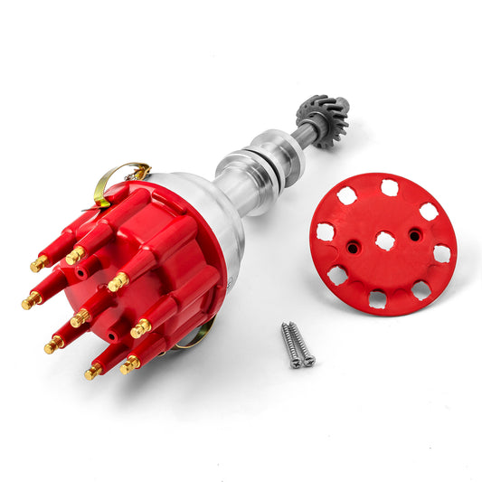 Ford 351C Cleveland Early 460 8000 Series Pro Billet Distributor [Red]