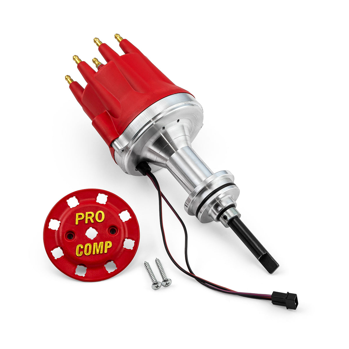 Mopar Chrysler SB 318 340 360 8000 Series Pro Billet Distributor [Red Screw-on]