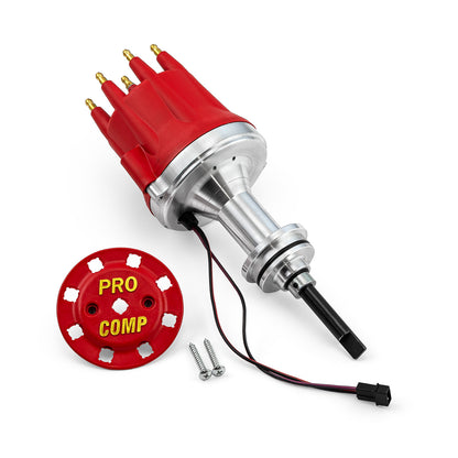 Mopar Chrysler SB 318 340 360 8000 Series Pro Billet Distributor [Red Screw-on]