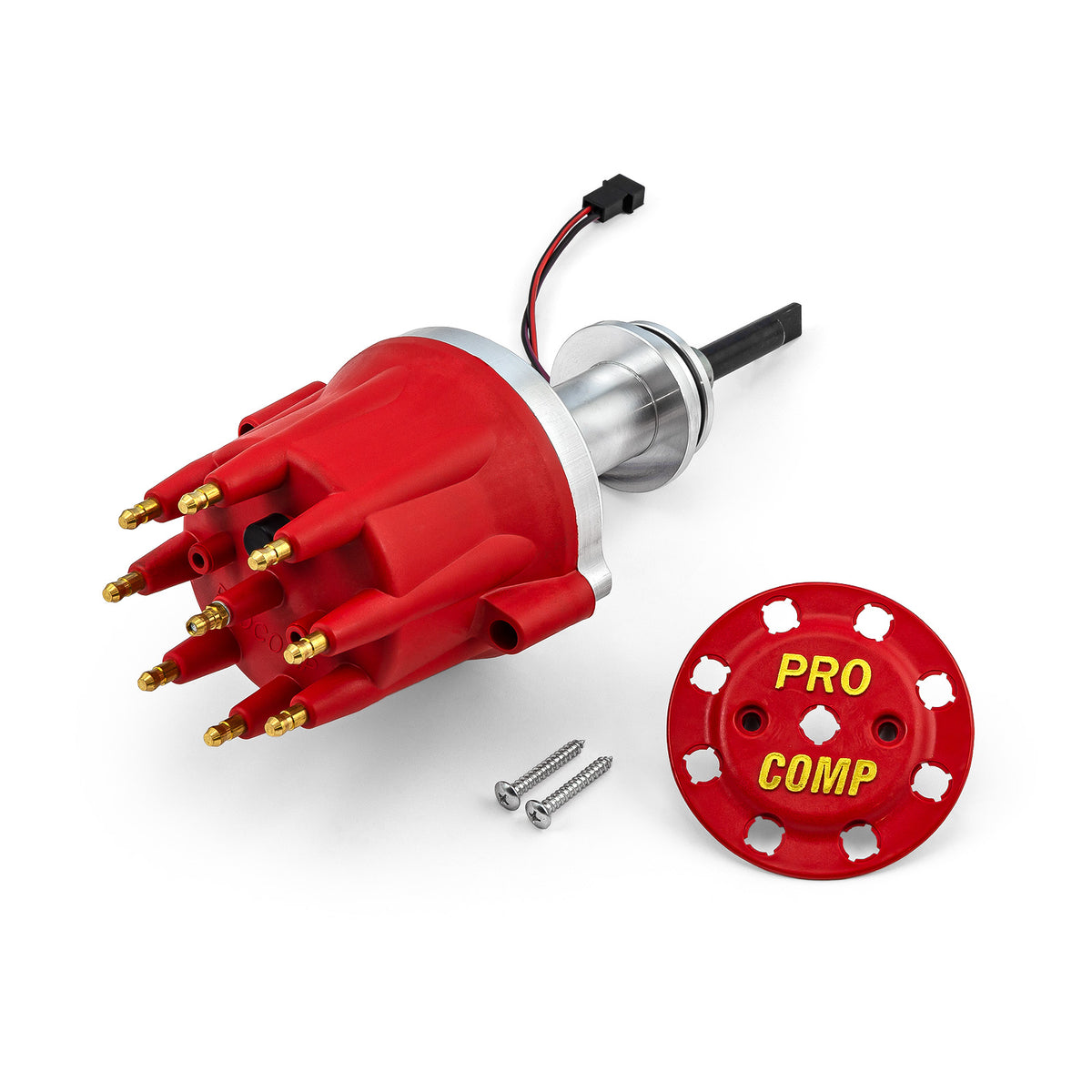 Mopar Chrysler SB 318 340 360 8000 Series Pro Billet Distributor [Red Screw-on]