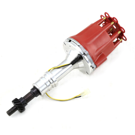 Ford 351C Cleveland Early 460 8000 Series Pro Billet Distributor [Red Screw-on]