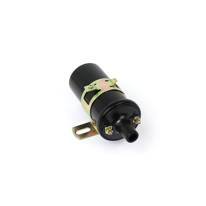12V Electronic Round Oil Filled Female Round Canister Ignition Coil Black