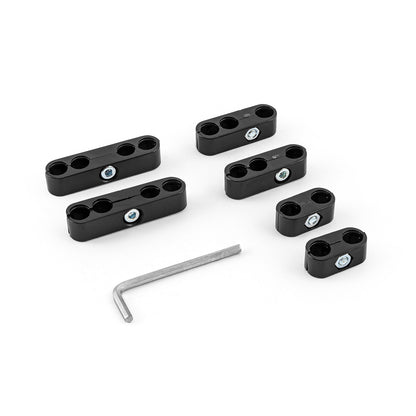 Universal Black Plastic Pro 7 - 9.5mm Spark Plug Wire Separator Set