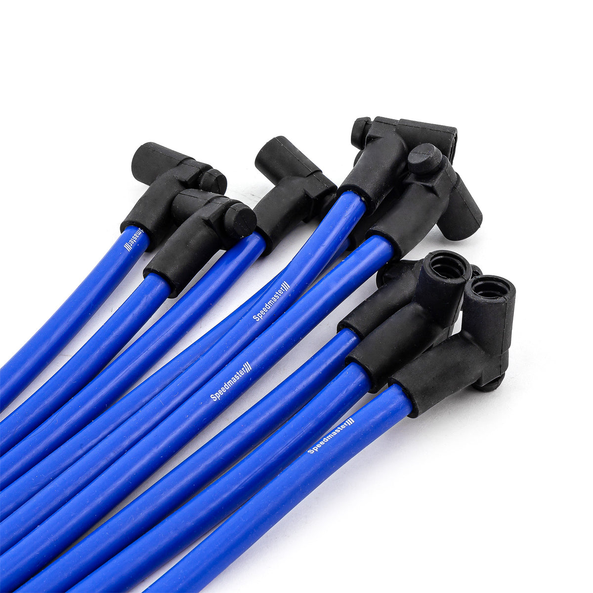 Universal 90 Deg to Straight - Male - Blue Spark Plug Wires (Suits Ford)