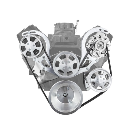 Chevy BBC 454 Aluminum Complete Serpentine Belt Drive System Kit