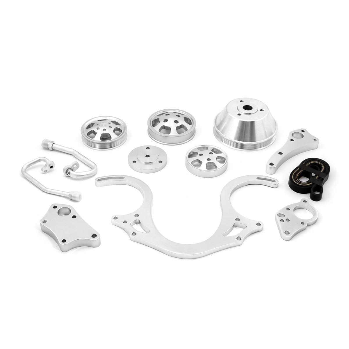 Chevy BBC 454 Aluminum Complete Serpentine Belt Drive System Kit