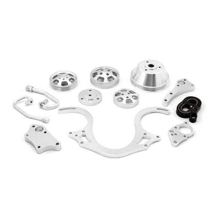 Chevy BBC 454 Aluminum Complete Serpentine Belt Drive System Kit