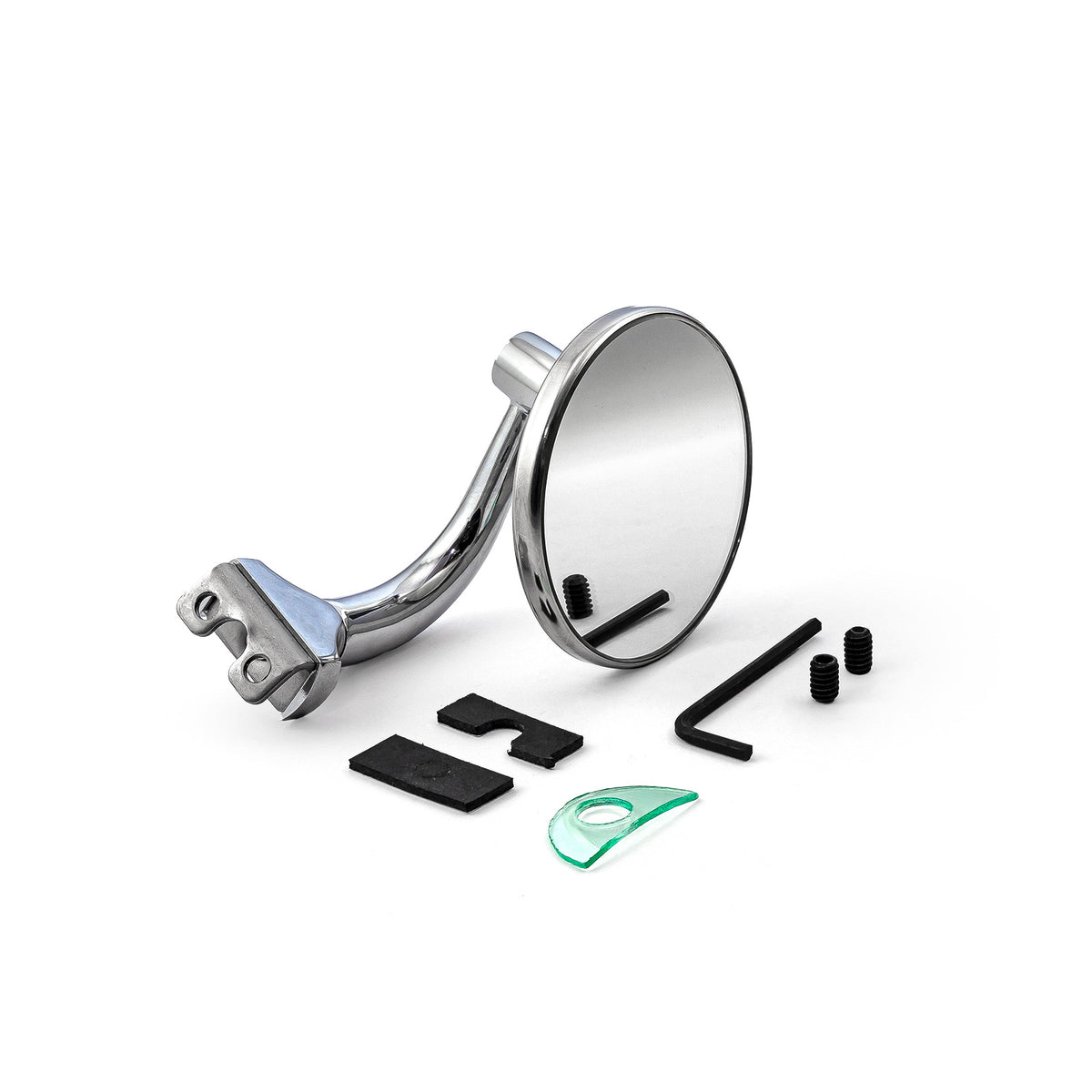 3" Round Peep Style Polished Stainless Steel Mirror - Fits L & R Doors