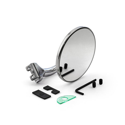 4" Round Peep Style Polished Stainless Steel Mirror - Fits L & R Doors