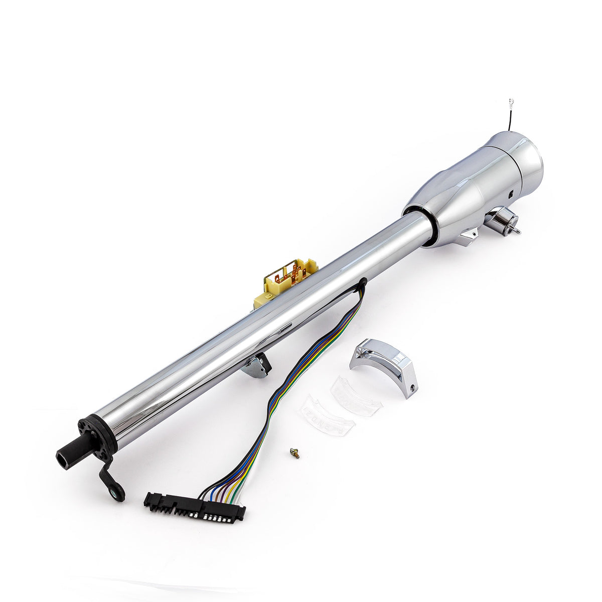 32" Column Shift Tilt Steering Column w/ Ignition Keys & Steering Wheel Adapter