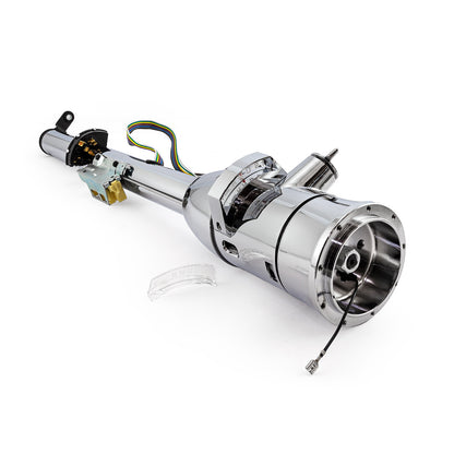 32" Column Shift Tilt Steering Column w/ Ignition Keys & Steering Wheel Adapter