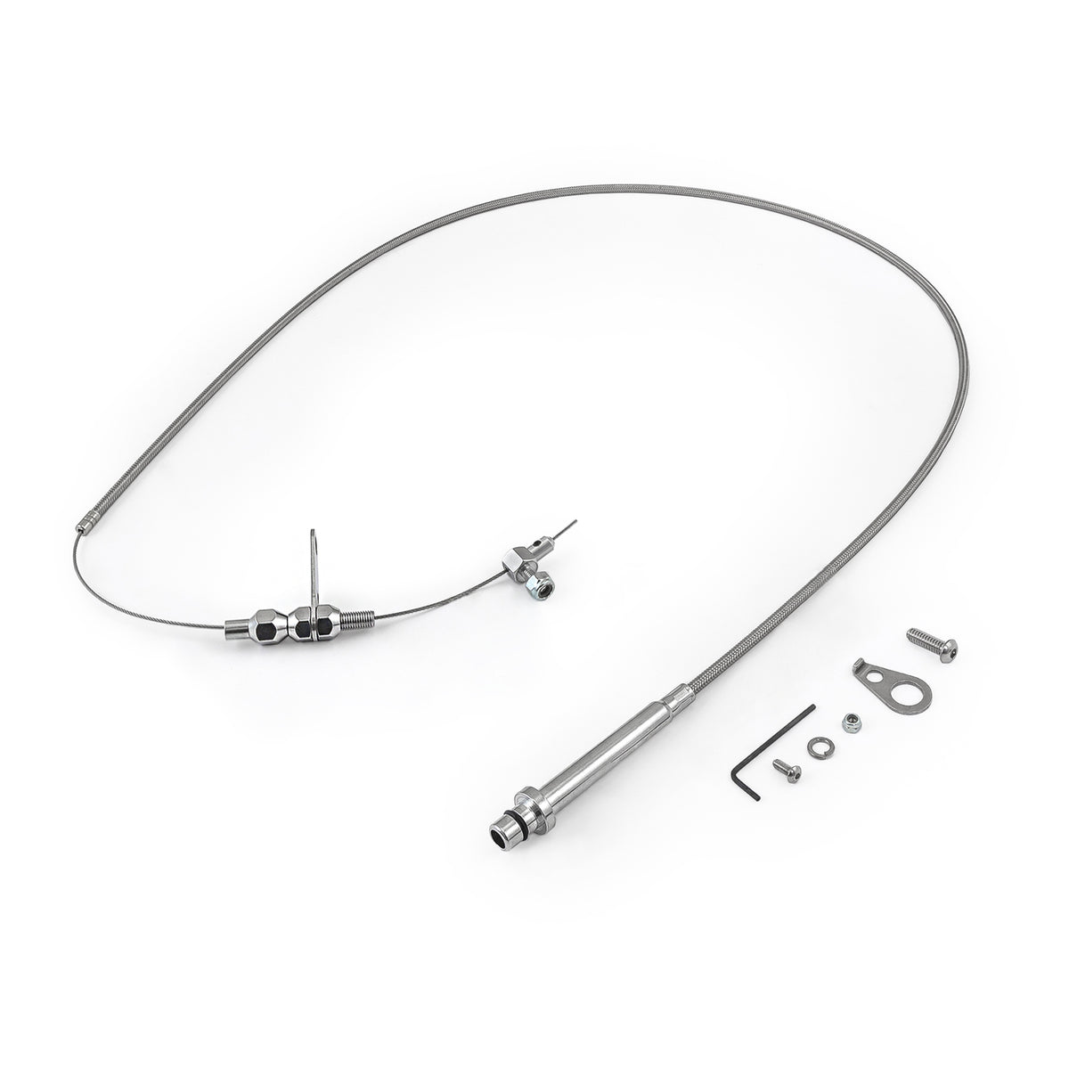 GM Turbo TH350 56" Stainless Steel Braided Kickdown Cable Kit