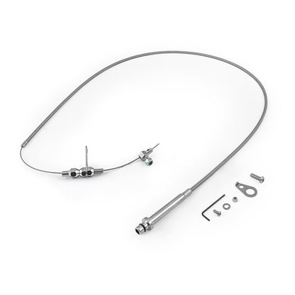 GM Turbo TH350 56" Stainless Steel Braided Kickdown Cable Kit