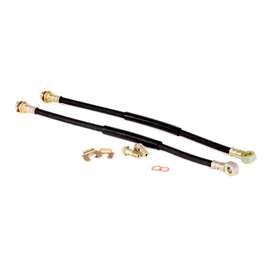 10mm Banjo 18" Long Rubber Brake Lines with Hardware