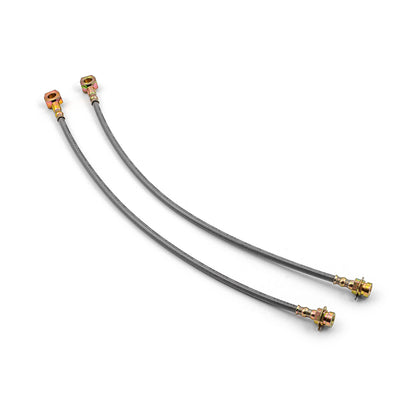 7/16" Banjo 18" Long Stainless Steel Brake Lines(Pair) with Hardware