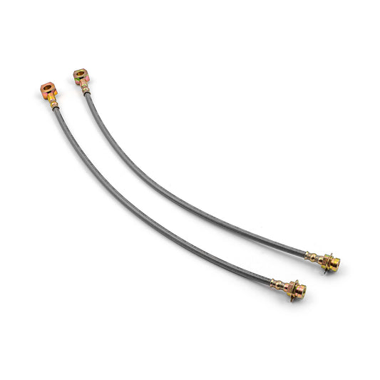 7/16" Banjo 18" Long Stainless Steel Brake Lines(Pair) with Hardware