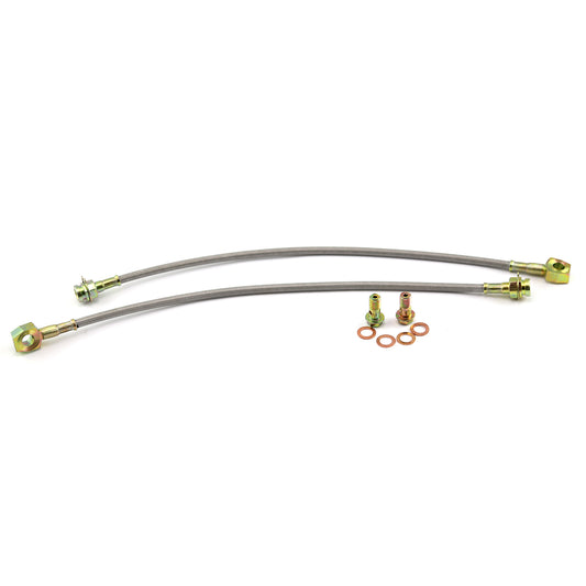 10mm Banjo 18" Long Stainless Steel Brake Lines(Pair) And Banjo Bolt Only