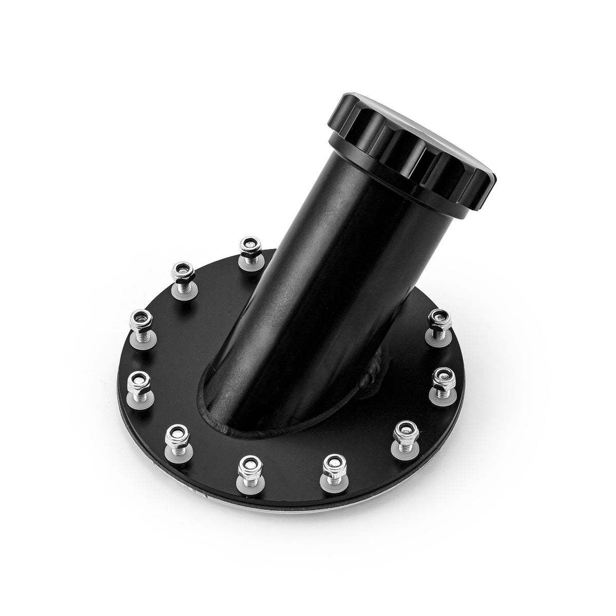 Billet 45 Degree Black Aluminum Fuel Cell Fast Filler Neck