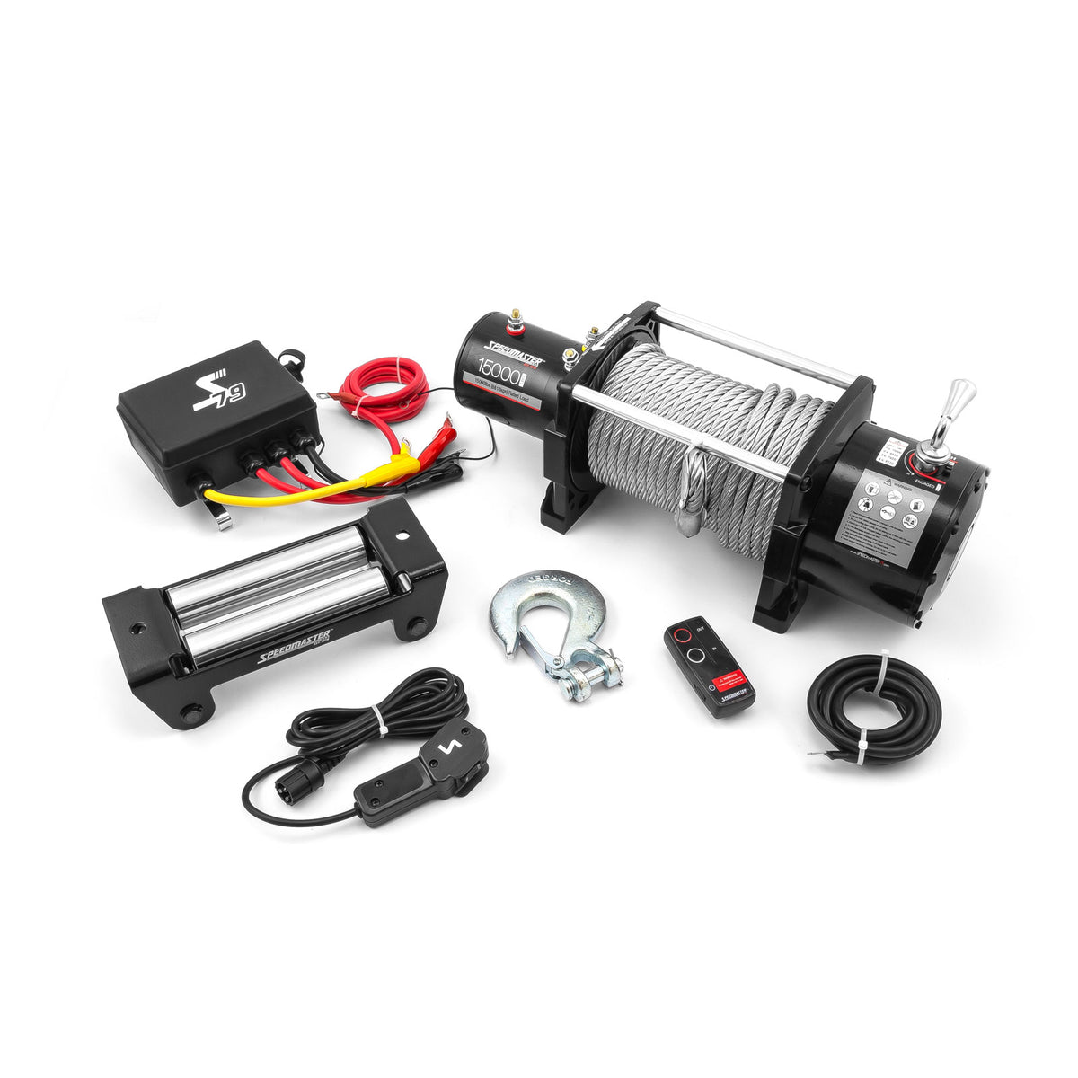 15000lbs / 6803kgs 12V Electric 4wd Winch Kit w/ Wireless Remote Control