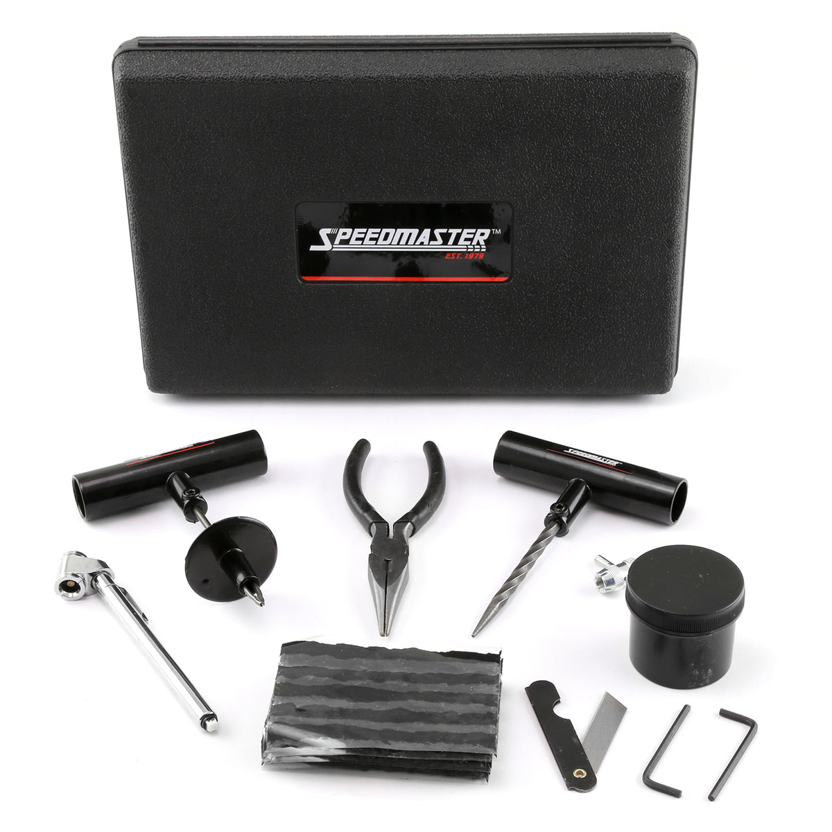 30pc Tire Puncture Repair Kit Fix Motorcycle Car Truck - Hard Case