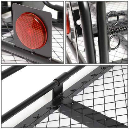 PORTAEQUIPAJE CARGO CARRIER - UNIVERSAL - 2" HITCH - 150X60X45CM - FOLD UP - POWDERCOATED - BLACK