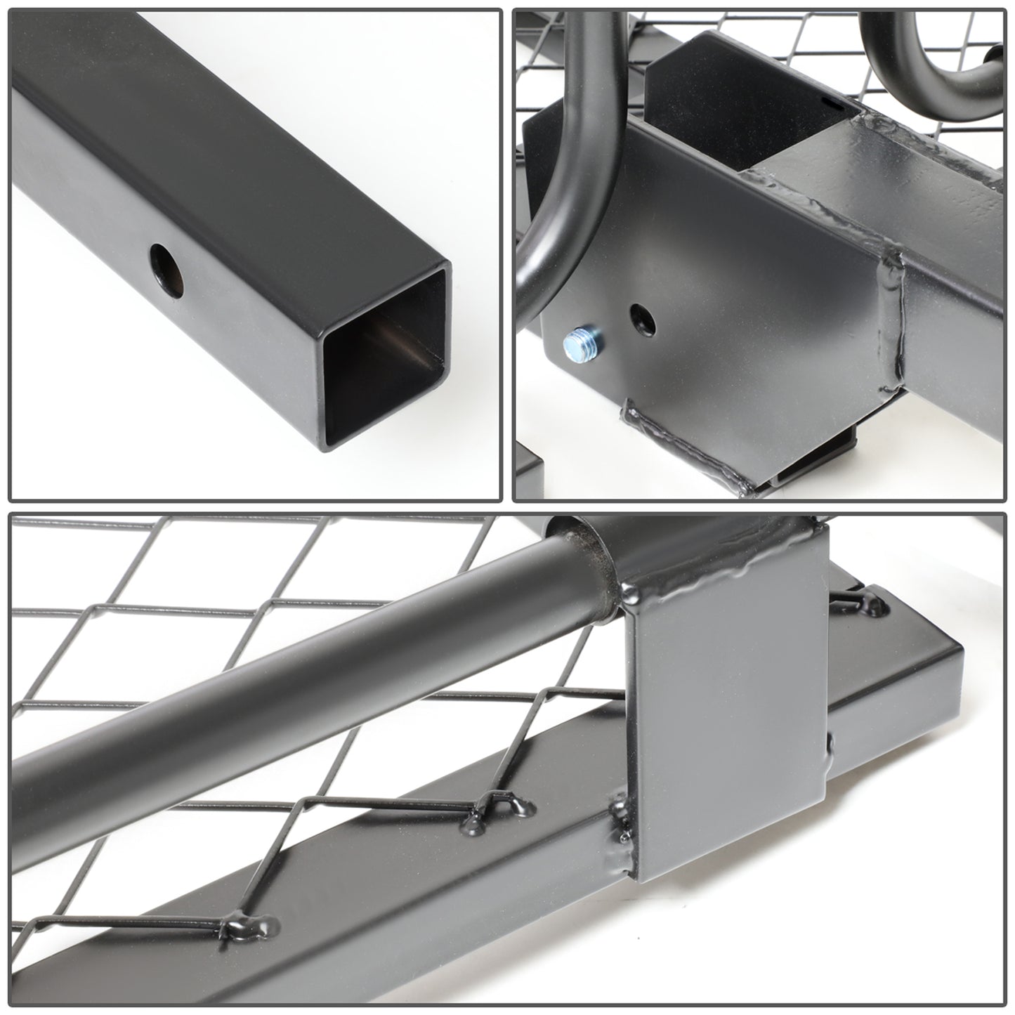 PORTAEQUIPAJE CARGO CARRIER - UNIVERSAL - 2" HITCH - 150X60X45CM - FOLD UP - POWDERCOATED - BLACK