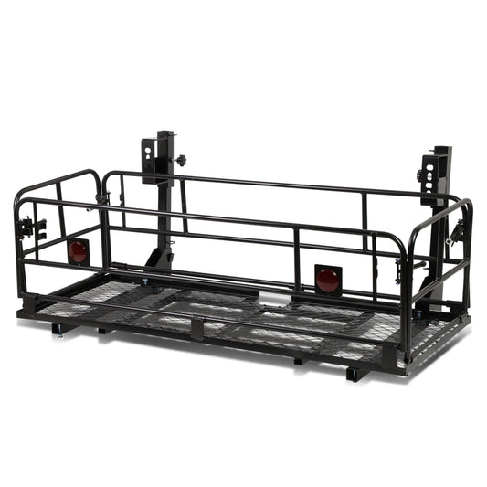 PORTAEQUIPAJE CARGO CARRIER - UNIVERSAL - 150X60X45CM - DUAL ARM FOLD UP - POWDERCOATED - BLACK