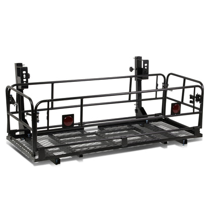 PORTAEQUIPAJE CARGO CARRIER - UNIVERSAL - 150X60X45CM - DUAL ARM FOLD UP - POWDERCOATED - BLACK