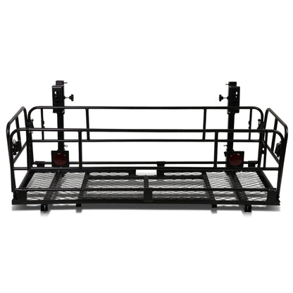 PORTAEQUIPAJE CARGO CARRIER - UNIVERSAL - 150X60X45CM - DUAL ARM FOLD UP - POWDERCOATED - BLACK